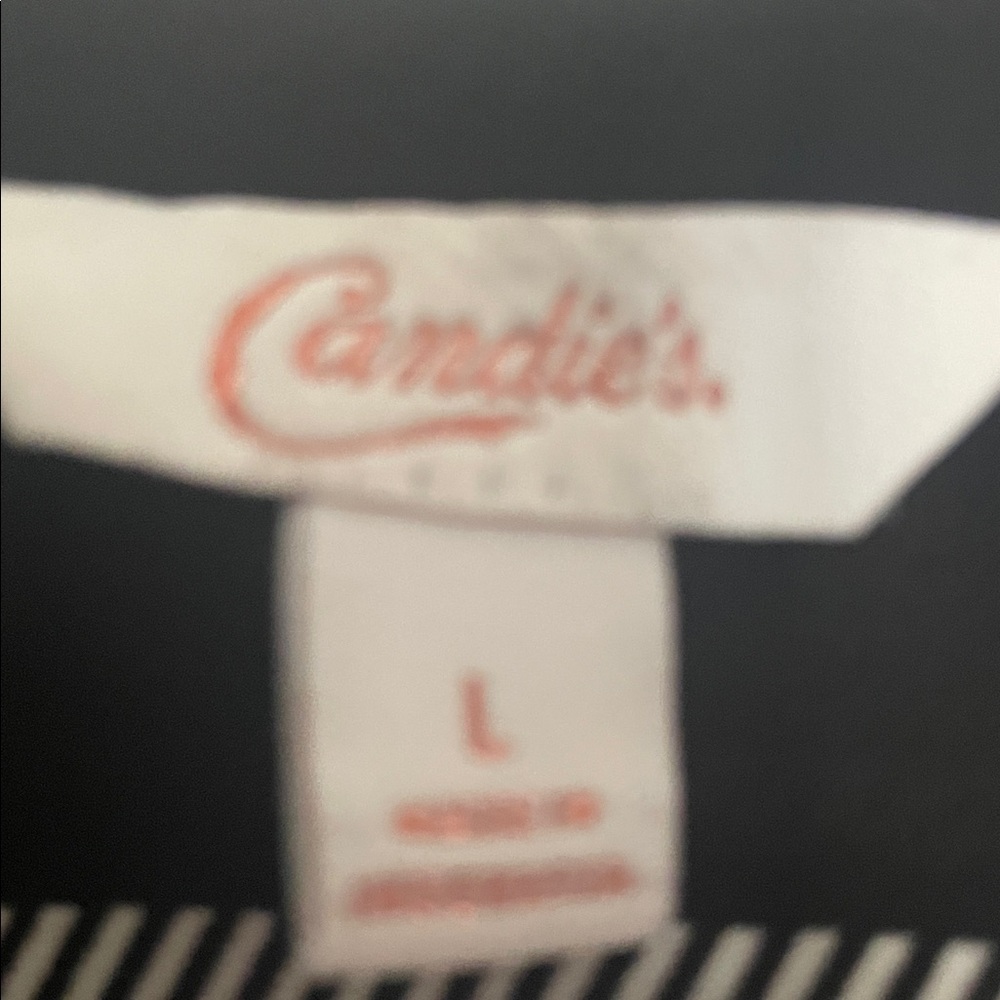 Candie's Black and White Striped Shirt - Picture 2 of 2